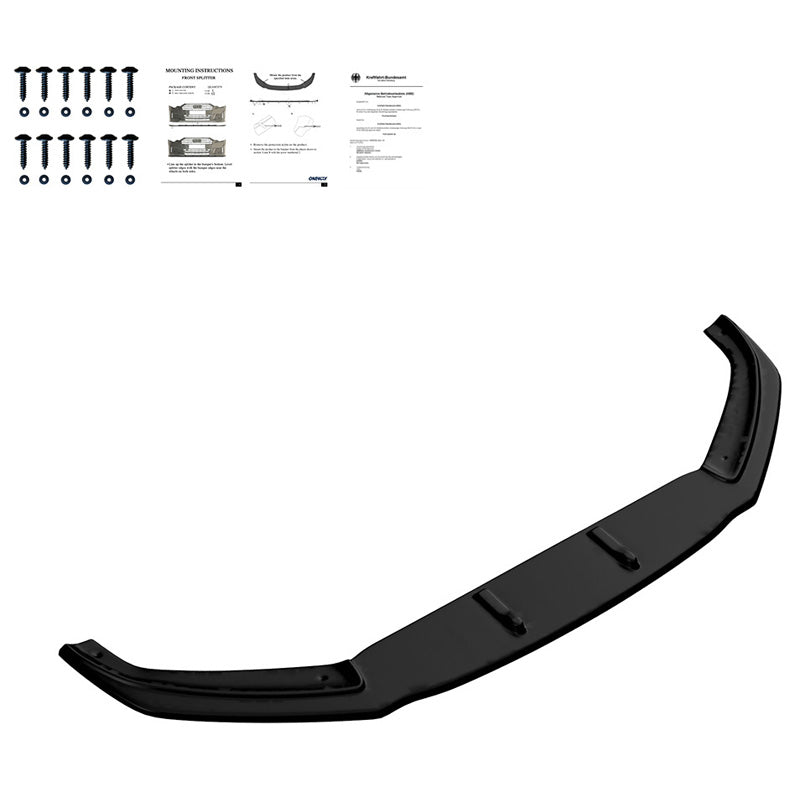 OneWay, Frontspoiler, Glansfuld sort, Passer til Audi TT RS 8S (2016-2020)