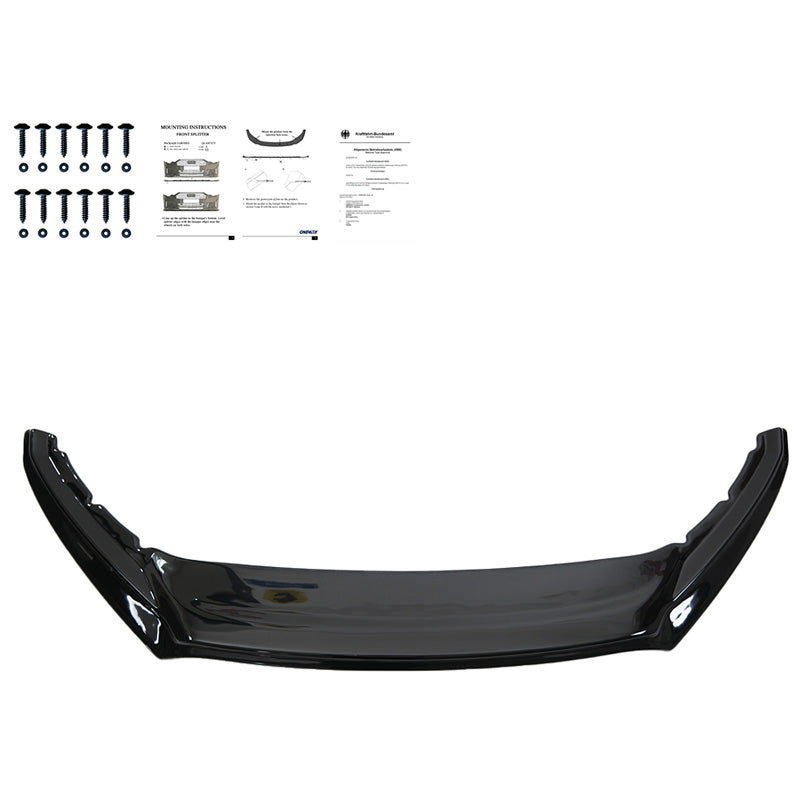 OneWay, spoiler anteriore, nero opaco, Adatto a Skoda Superb 3V HB/Combi Facelift (2019-2023)