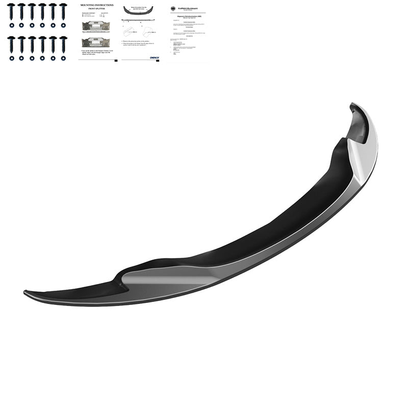 OneWay, spoiler anteriore, nero lucido, Adatto a BMW M3 E92 Coupe/E93 Convertible 2007-2013, Version 2