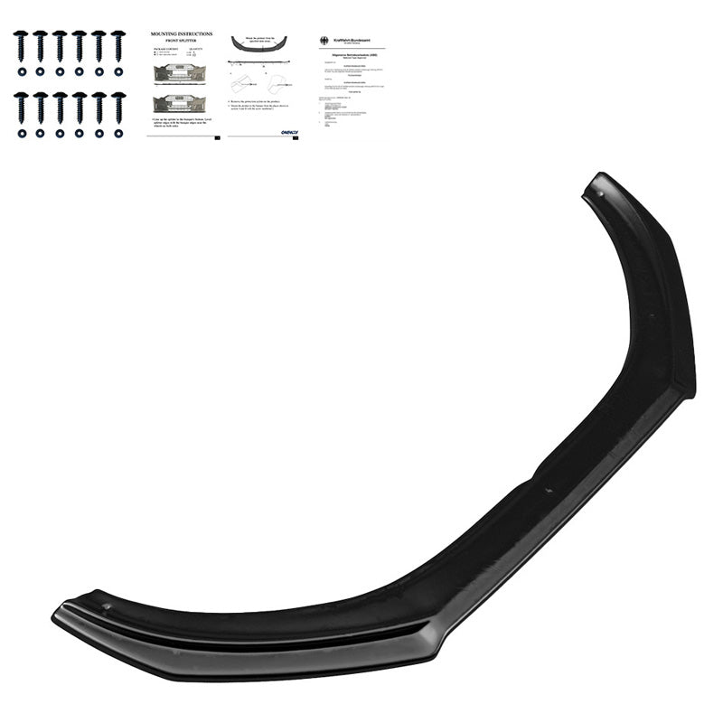 OneWay, přední spoiler, lesklá černá, vhodné pro Volvo V40 R-Design 2012-2019, OEM kvalita