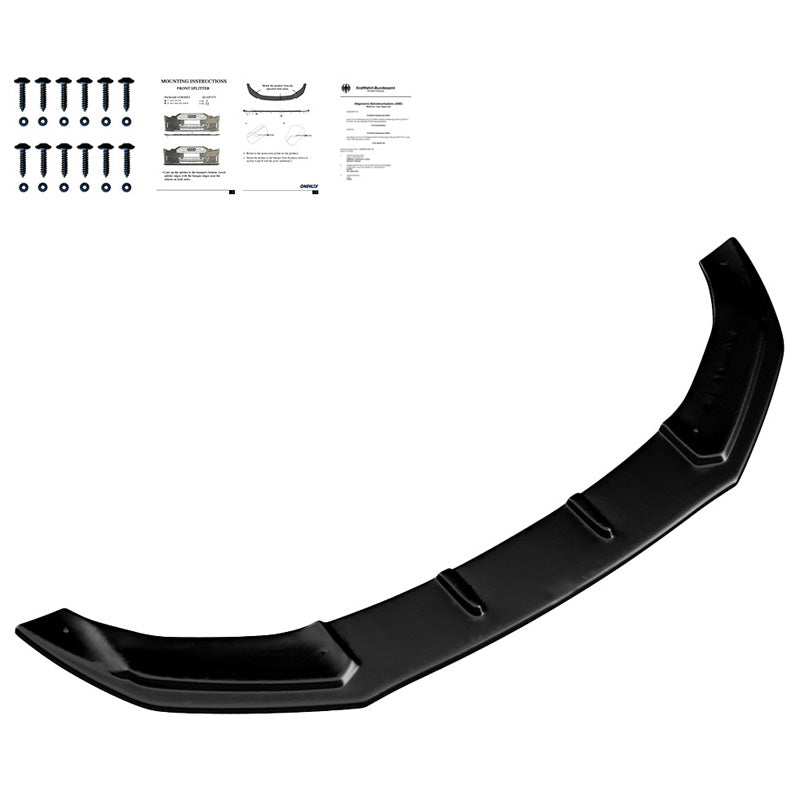 OneWay, přední spoiler, lesklá černá, vhodné pro Audi TT RS 8J (2009-2013), OEM kvalita