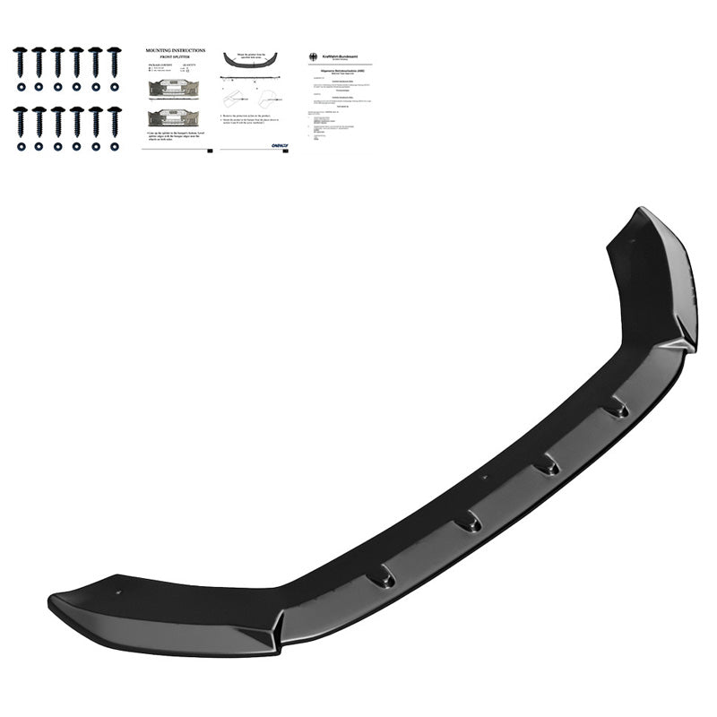OneWay, Spoiler delantero, negro brillante, compatible con Seat Leon (5F) HB/SC/ST FR/Cupra 2013-2016