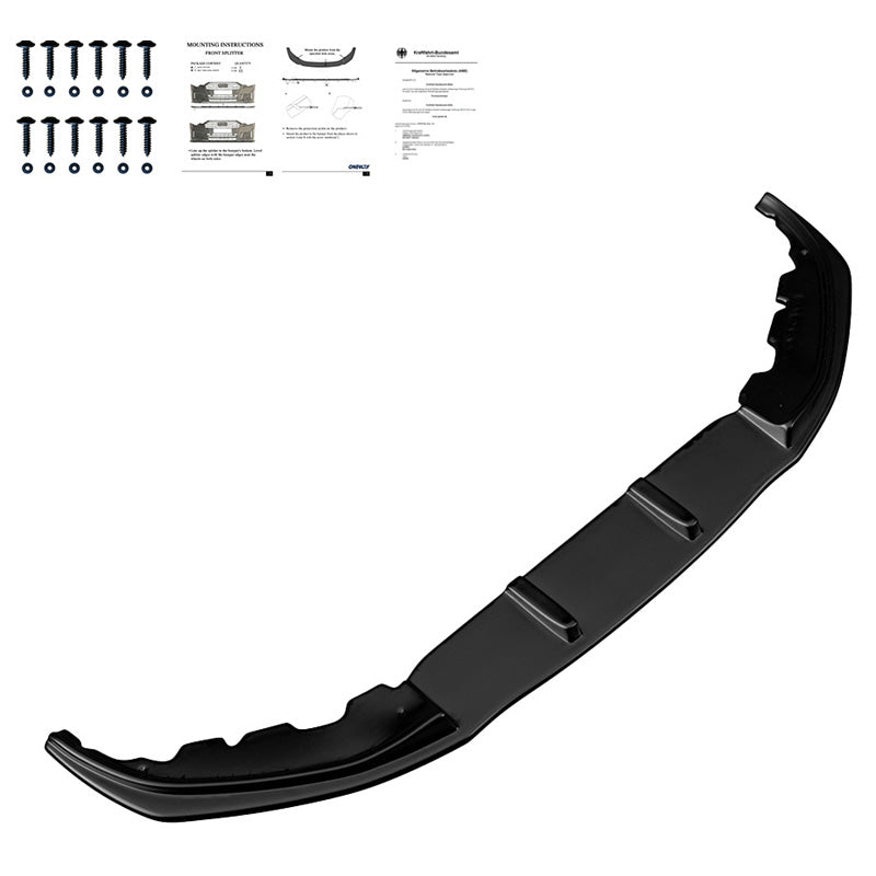 OneWay, Frontspoiler, Glansfuld Sort, Passer til BMW 7-Serie G11 M-Pack (2015-2018)