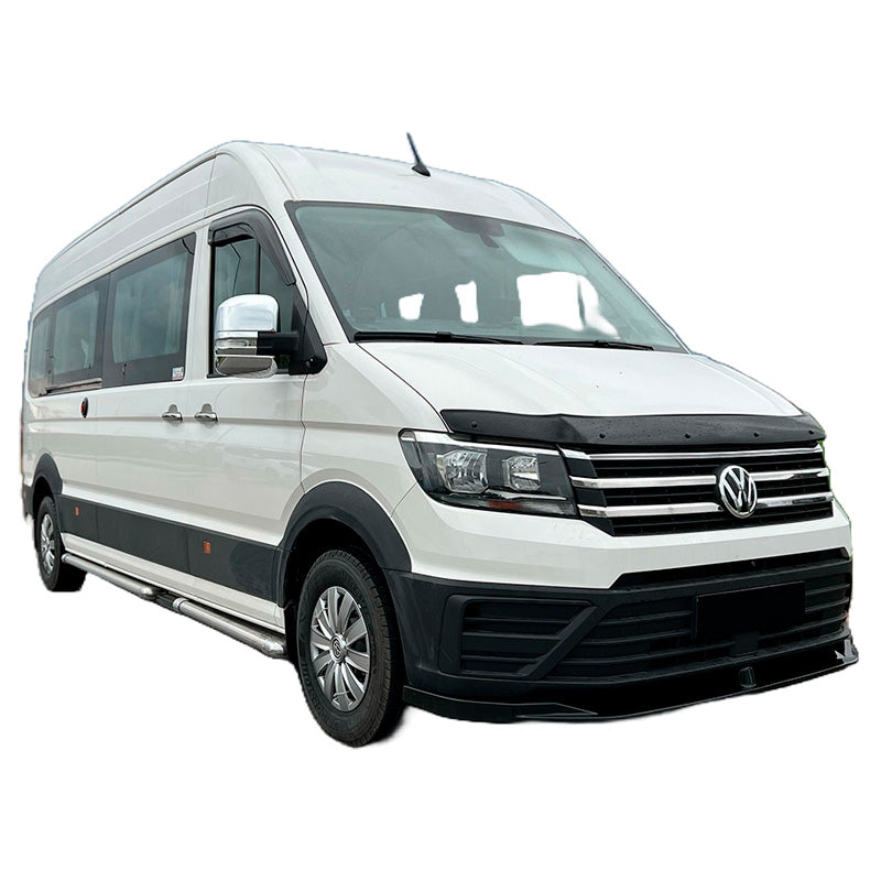 OneWay, Frontspoiler, Glanzend zwart, Geschikt voor Volkswagen Crafter MK2 (2016-) & MAN TGE MK1 PreFacelift (2016-), 'Versie 2'
