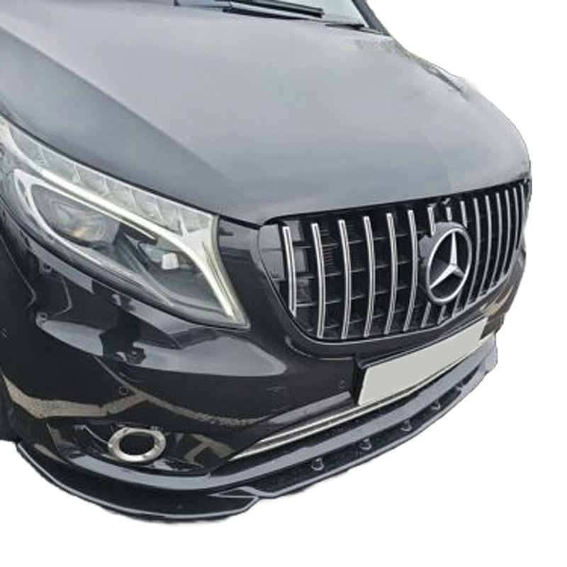 OneWay, Frontspoiler, Glanssort, Passer til Mercedes Vito W447 (2014-), ABE TÜV-godkendt