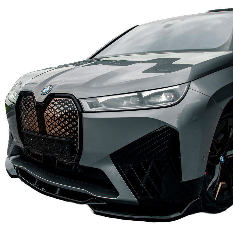 OneWay, spoiler anteriore, nero lucido, Si adatta a BMW iX M-Pack (i20) 2021-, 'Aerodynamisch Design'
