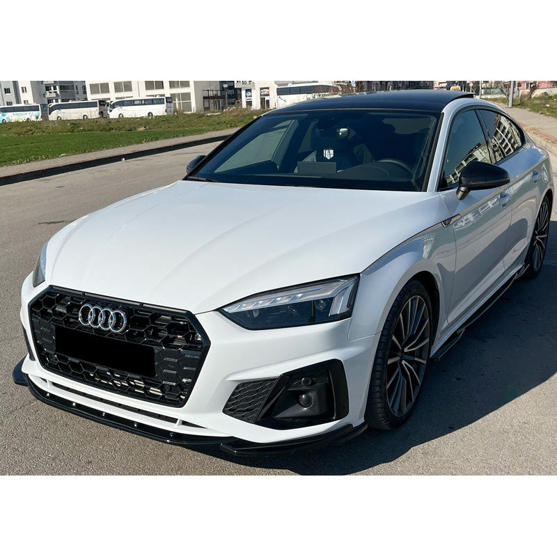 OneWay, przedni spoiler, błyszcząca czerń, pasuje do Audi A5 S-Line/S5 F5 Facelift (2019-), „Sportowy wygląd”