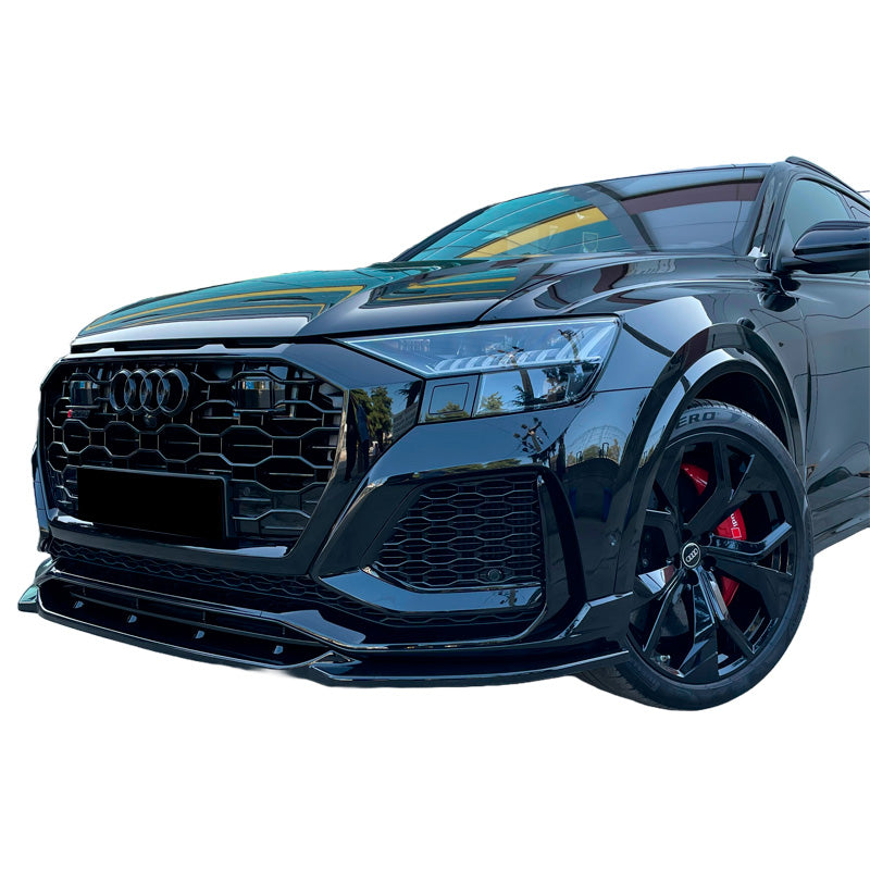OneWay, Front spoiler, Glossy Black, Fits Audi RS Q8 MK1 (2019-2023)