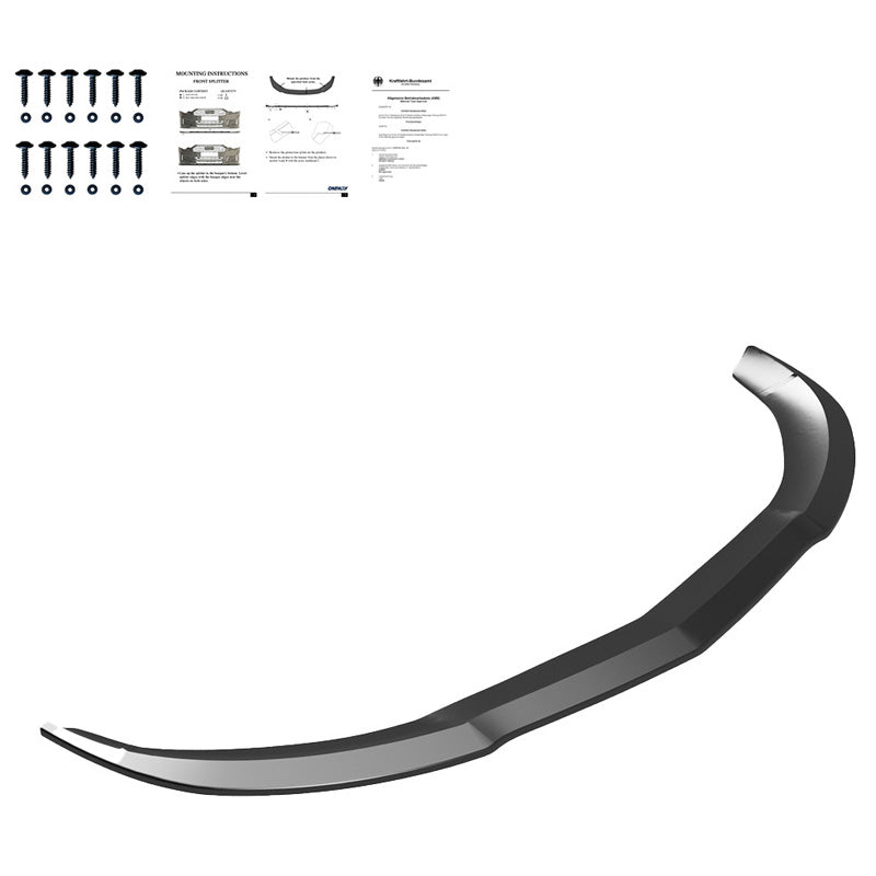 OneWay, spoiler anteriore, nero lucido, Si adatta a Mercedes A45 AMG W176 (2013-2015)