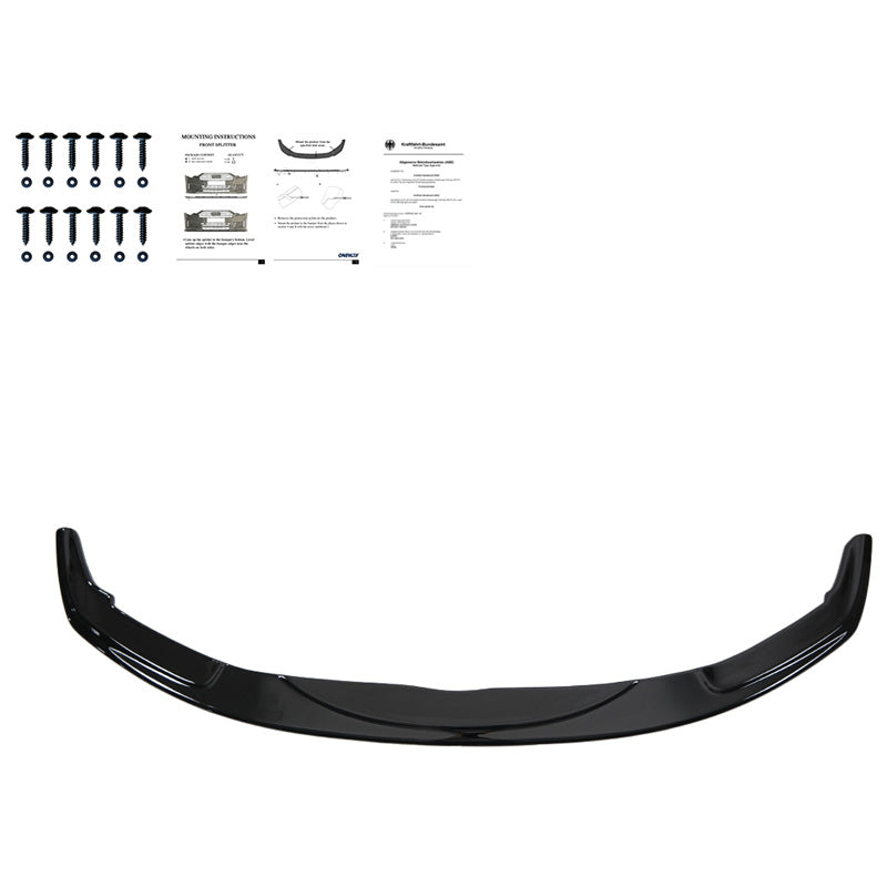 OneWay, spoiler avant, noir brillant, convient à BMW Série 5 F10/F11 M-Pack (2011-2016), Version 3