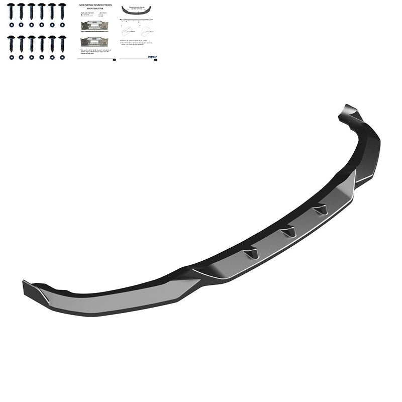OneWay, Frontspoiler, Glanssort, Passer til BMW X1 F48 M-Pack (2015-2019)