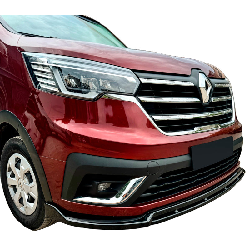 OneWay, Spoiler anteriore, nero lucido, Adatto a Renault Trafic 2022-, set da 2 pezzi