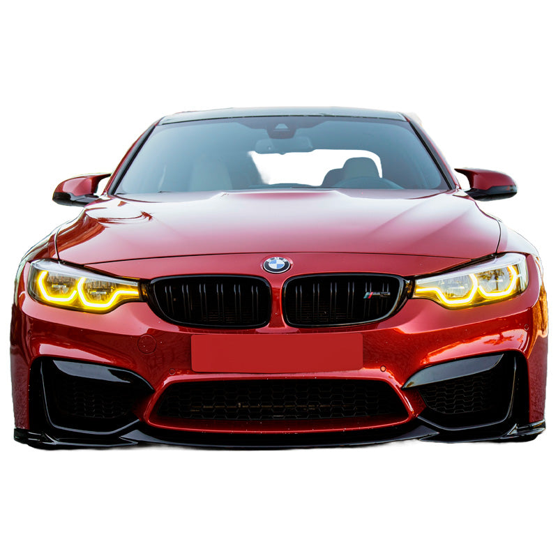 OneWay, Volets avant, noir brillant, compatible avec BMW M3 F80 (2014-2018) & M4 F82 (2014-2021) – 4 pièces