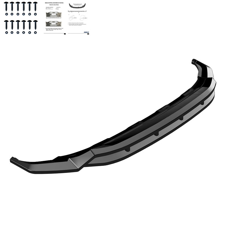 OneWay, Spoiler anteriore, nero lucido, Adatto a Volkswagen Touareg III R-Line 2018-2023