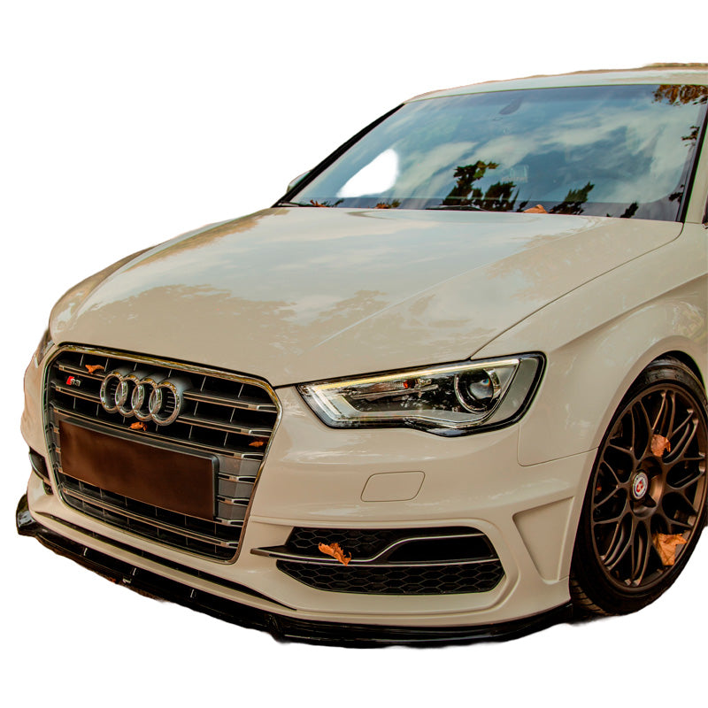 OneWay, przedni spojler, czarny połysk, pasuje do Audi S3 Sportback 8V (2013-2016)