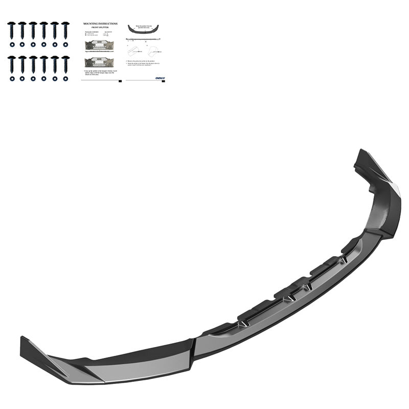OneWay, Spoiler anteriore, nero lucido, Adatto a BMW M2 G87 Coupe 2023-, 'Elegant Design'