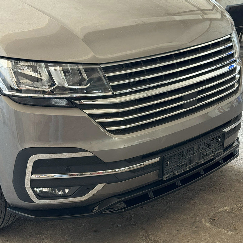 OneWay, Front spoiler, Gloss black, fits Volkswagen Transporter T6.1 (2020-2022)