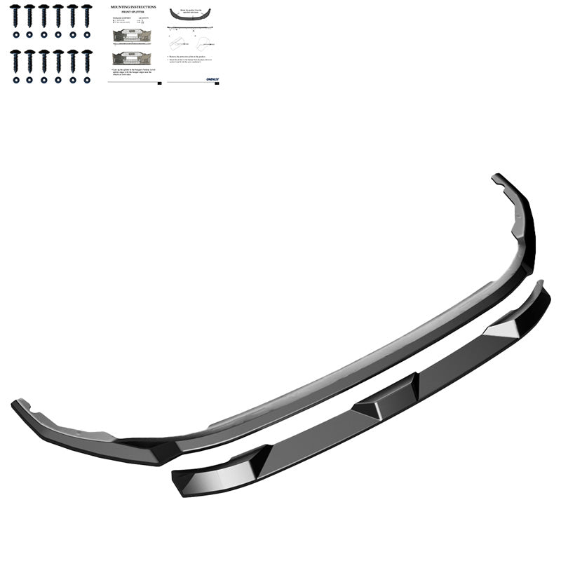 Oneway, Frontspoiler, Blank sort, passer til Volkswagen Transporter T7 (2024-)