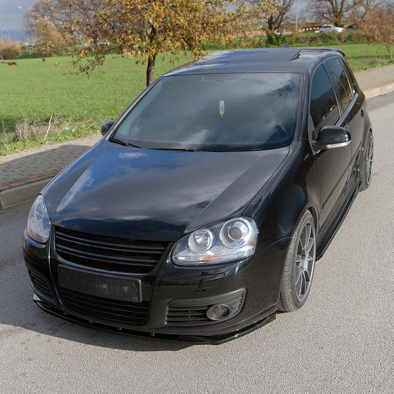 OneWay, spoiler anteriore, nero lucido, adatto a Volkswagen Golf V GTi/GTD (2003-2008)