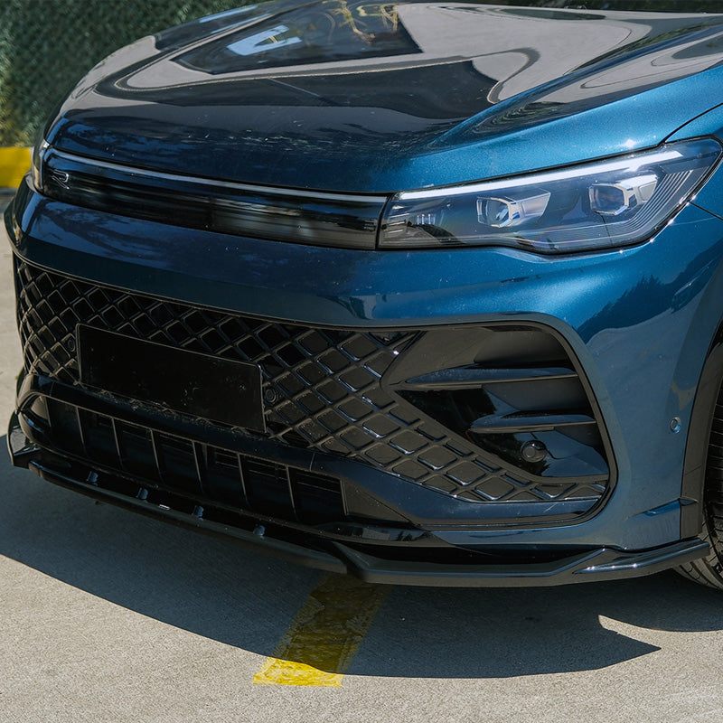 OneWay, spoiler anteriore, nero lucido, compatibile con Volkswagen Tiguan III (CT1) R-Line (2024-)