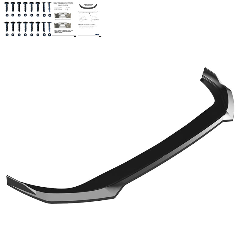 OneWay, přední spoiler, lesklá černá, pasuje na Volkswagen Golf VIII HB/Variant Facelift (2024-) kromě GTi/GTD/GTE/R/R-Line