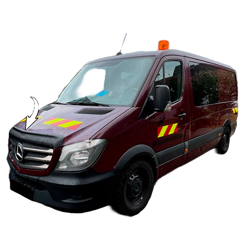 OneWay, osłona maski, matowa czerń, pasuje do Mercedes Sprinter W906 Facelift 2014-2018, 'Version 2'