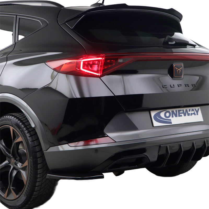 OneWay, achterbumper zijsplitters, hoogglans zwart, past op Cupra Formentor 2020-, 2-delige set