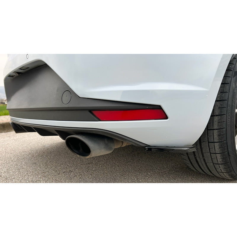 OneWay, tylne boczne dyfuzory, czarny na wysoki połysk, Pasuje do Seat Leon (5F) HB FR/Cupra 2013-2016, 2-częściowy zestaw
