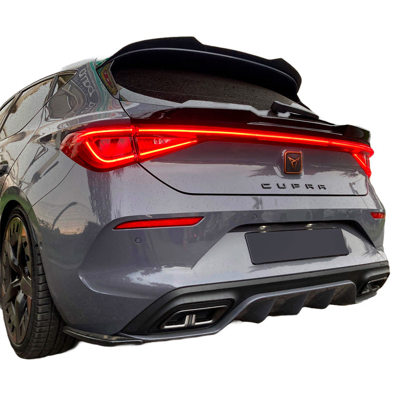 OneWay, boczne splittery tylnego zderzaka, czarny na wysoki połysk, pasuje do Cupra Leon HB 2020-, zestaw 2 szt.