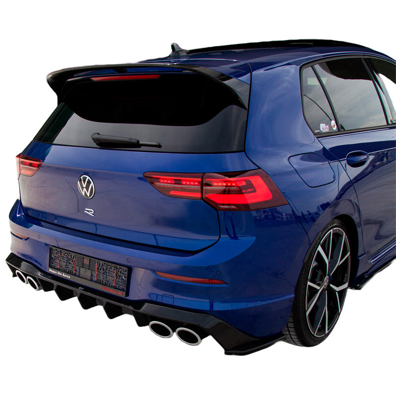 OneWay, Splitter laterali paraurti posteriore, Nero lucido, Adatto a Volkswagen Golf VIII HB R 2020-, 2 pezzi