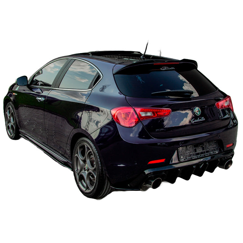 OneWay, Splitter del paraurti posteriore, nero lucido, Compatibile con Alfa Romeo Giulietta 2010-2020, set in 2 pezzi