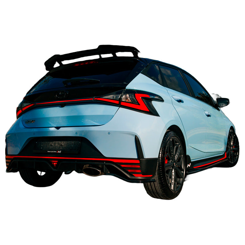 OneWay, splittery zadního nárazníku, lesklá černá, vhodné pro Hyundai I20 N MK3 (2020-), sada 2 ks