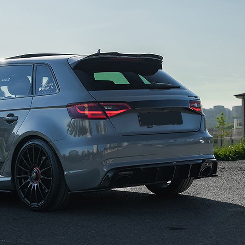 OneWay, Tylna dokładka, czarny połysk, pasuje do Audi RS3 8V Sportback (2015-2016)