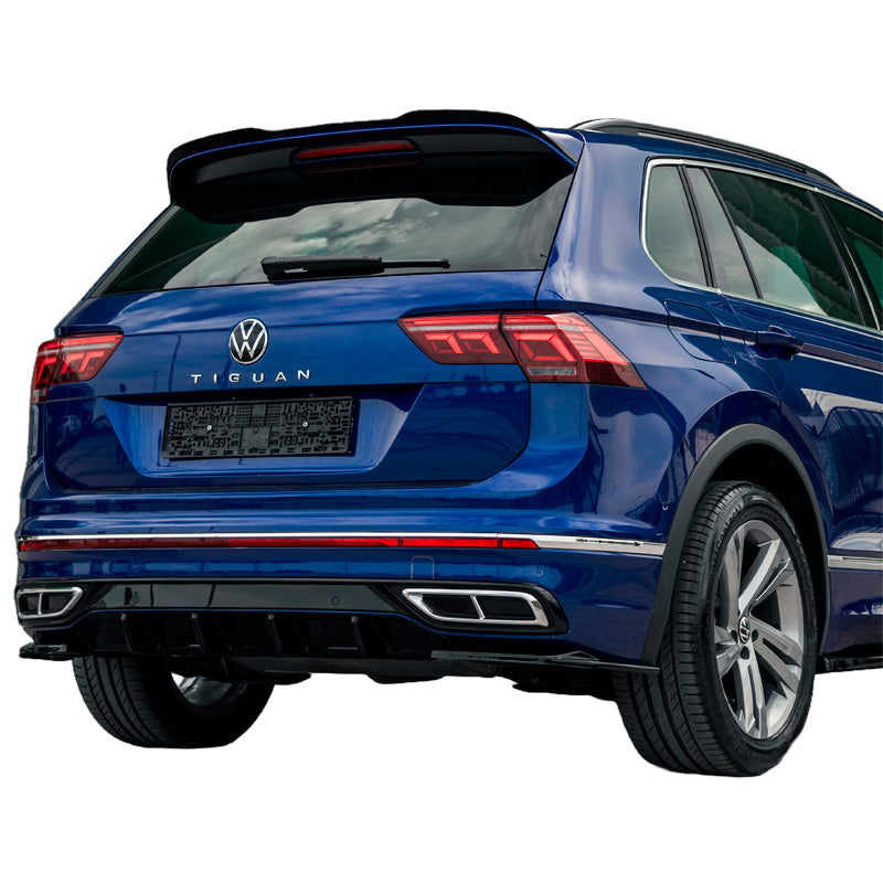 OneWay, achterbumper splitters, hoogglans zwart, past op Volkswagen Tiguan II R-Line Facelift (2020-2024)