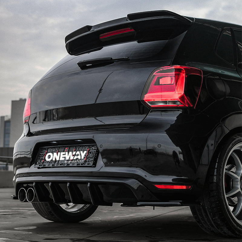 OneWay, spodní spoiler, lesklá černá, vhodné pro Volkswagen Polo 6R GTi (2009-2014)