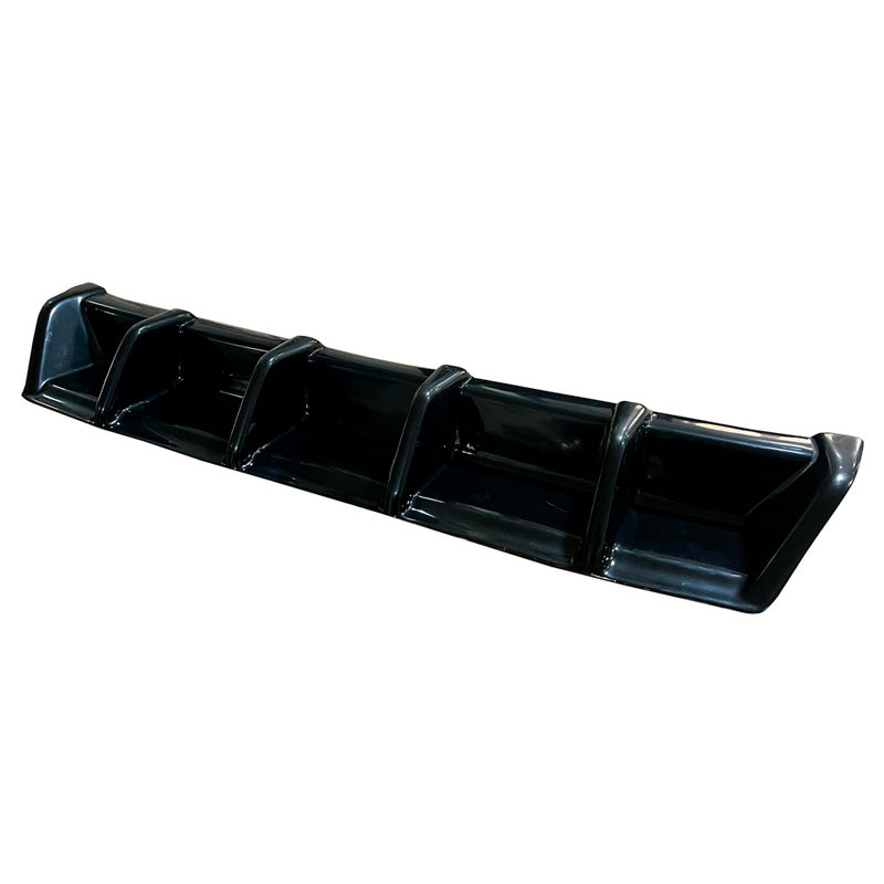OneWay, Rear bumper diffuser, glossy black, Fits Volkswagen Golf VII (7.5) GTi/GTD 2017-2020