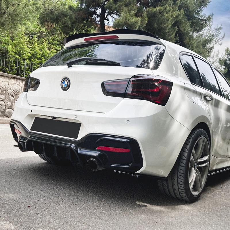 OneWay, difuzor zadního nárazníku, lesklá černá, vhodné pro BMW 1-Series F20/F21 Facelift M-Power 2015-2019