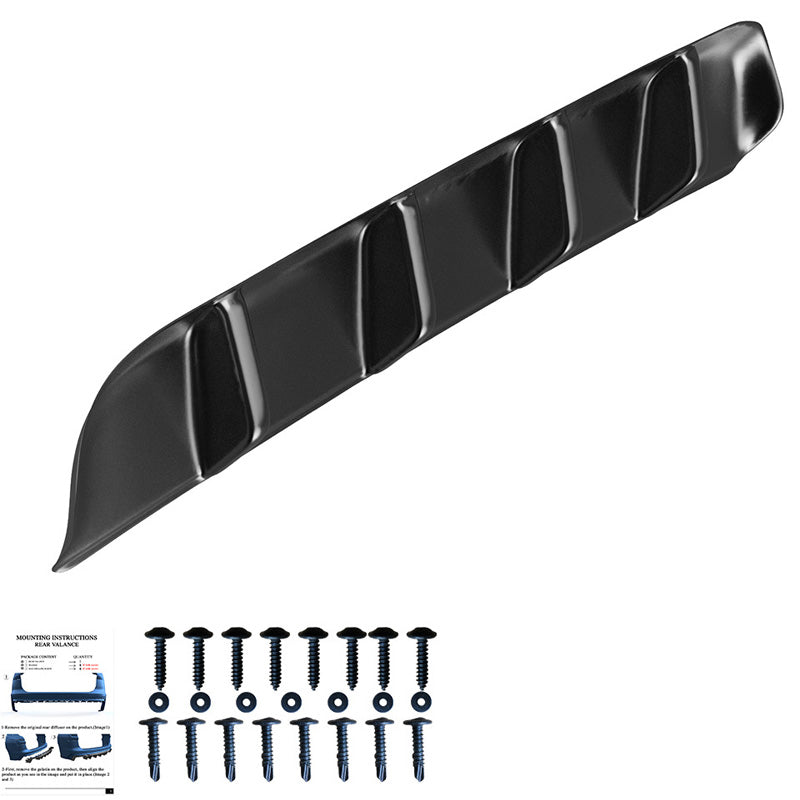 OneWay, diffusore del paraurti posteriore, nero lucido, adatto a Volkswagen Tiguan II R Facelift (2020-2024)