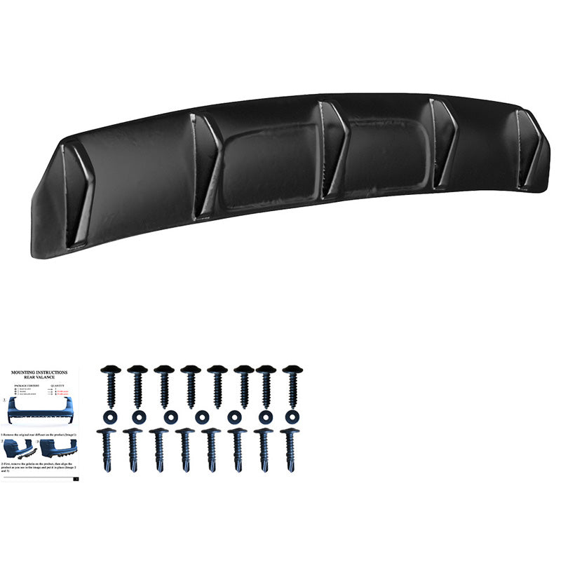 OneWay, Bagkofanger diffusor, Glanssort, Passer til Audi SQ5/Q5 S-Line (FY) 2017-2020