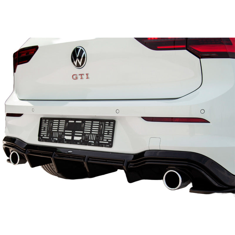 OneWay, diffusore del paraurti posteriore, nero lucido, adatto a Volkswagen Golf VIII HB GTI 2020-