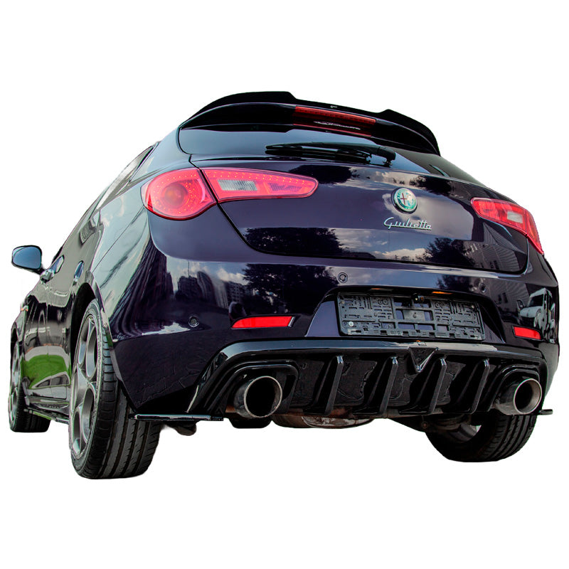 OneWay, diffusore del paraurti posteriore, nero lucido, adatto a Alfa Romeo Giulietta 2010-2020, Version 2