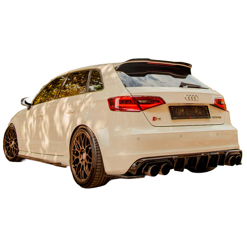 OneWay, dyfuzor tylnego zderzaka, czarny połysk, pasuje do Audi S3 Sportback 8V (2013-2016)