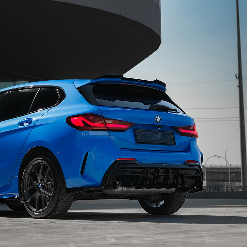 OneWay, diffusore paraurti posteriore, nero lucido, si adatta a BMW 1-Series F40 M-Pack/M135i (2019-)