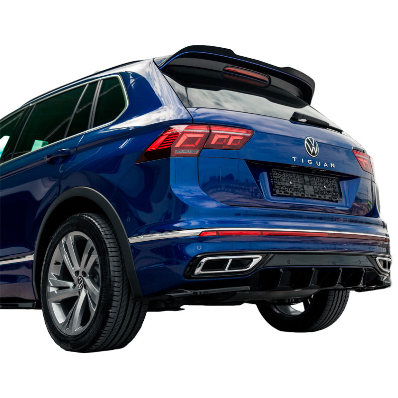 OneWay, diffusore del paraurti posteriore, nero lucido, adatto a Volkswagen Tiguan II R-Line Facelift (2020-2024)