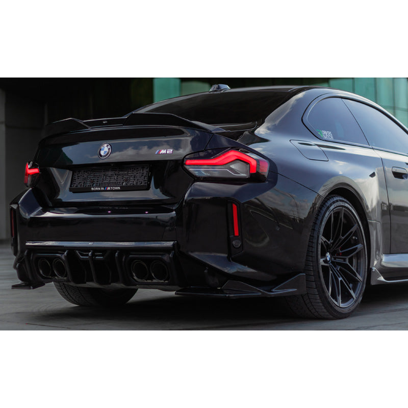 OneWay, diffusore del paraurti posteriore, nero lucido, adatto a BMW M2 G87 Coupe (2023-), 'Sporty'