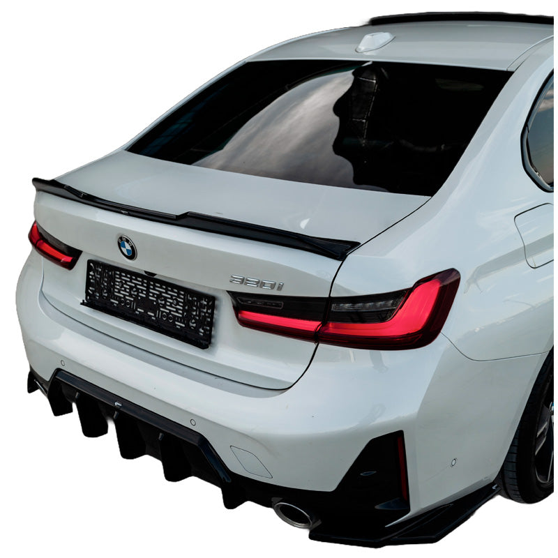OneWay, Rear bumper diffuser, Glossy black, Fits BMW 3-Series G20/G21 M-Pack Facelift 2022-, 'Sporty Design'