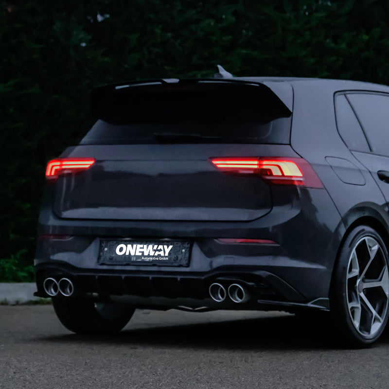 OneWay, přední lip, lesklá černá, pasuje na Volkswagen Golf VIII HB 3/5dveřový (2020-2024) & FL (2024-), kromě GTi/GTD/GTE/R/R-Line