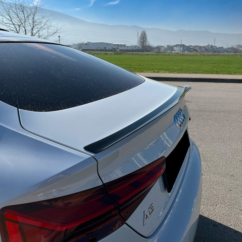 OneWay, spoiler bagażnika, błyszczący czarny, pasuje do Audi A5 S-Line F5 Sportback 2016-2019 & Facelift 2019