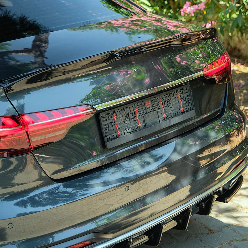 OneWay, Rear spoiler, gloss black, fits Audi A4 (B9) Sedan Facelift (2019-2024)