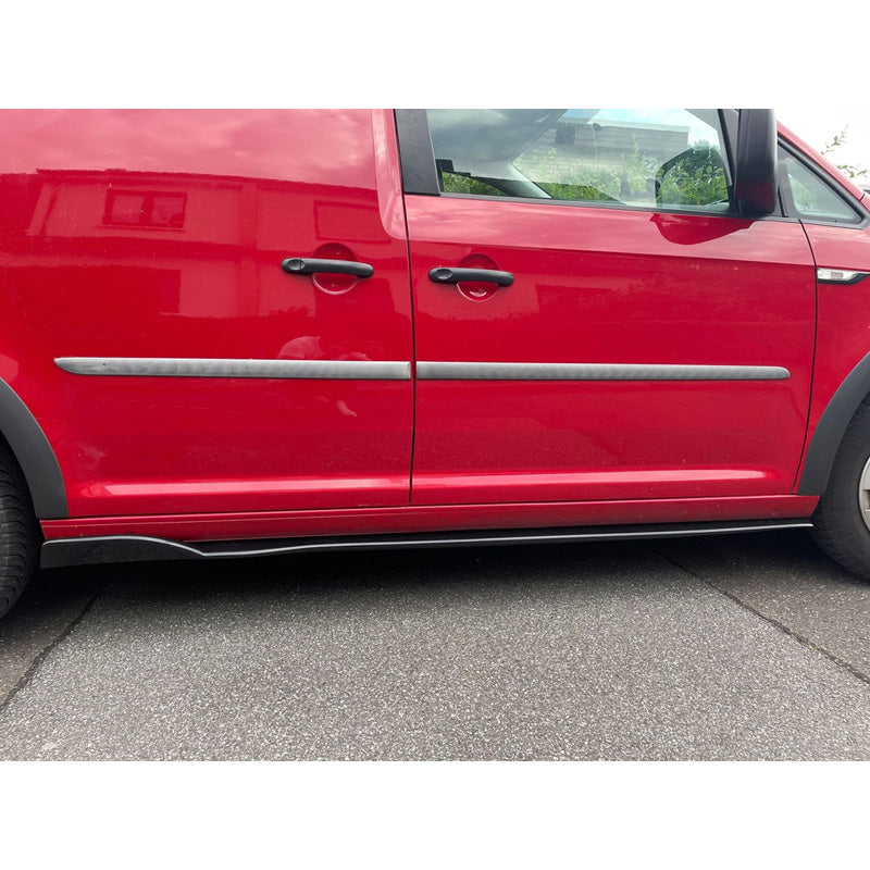 OneWay, progi boczne, błyszczący czarny, pasuje do Volkswagen Caddy MK4 (2015-2020)